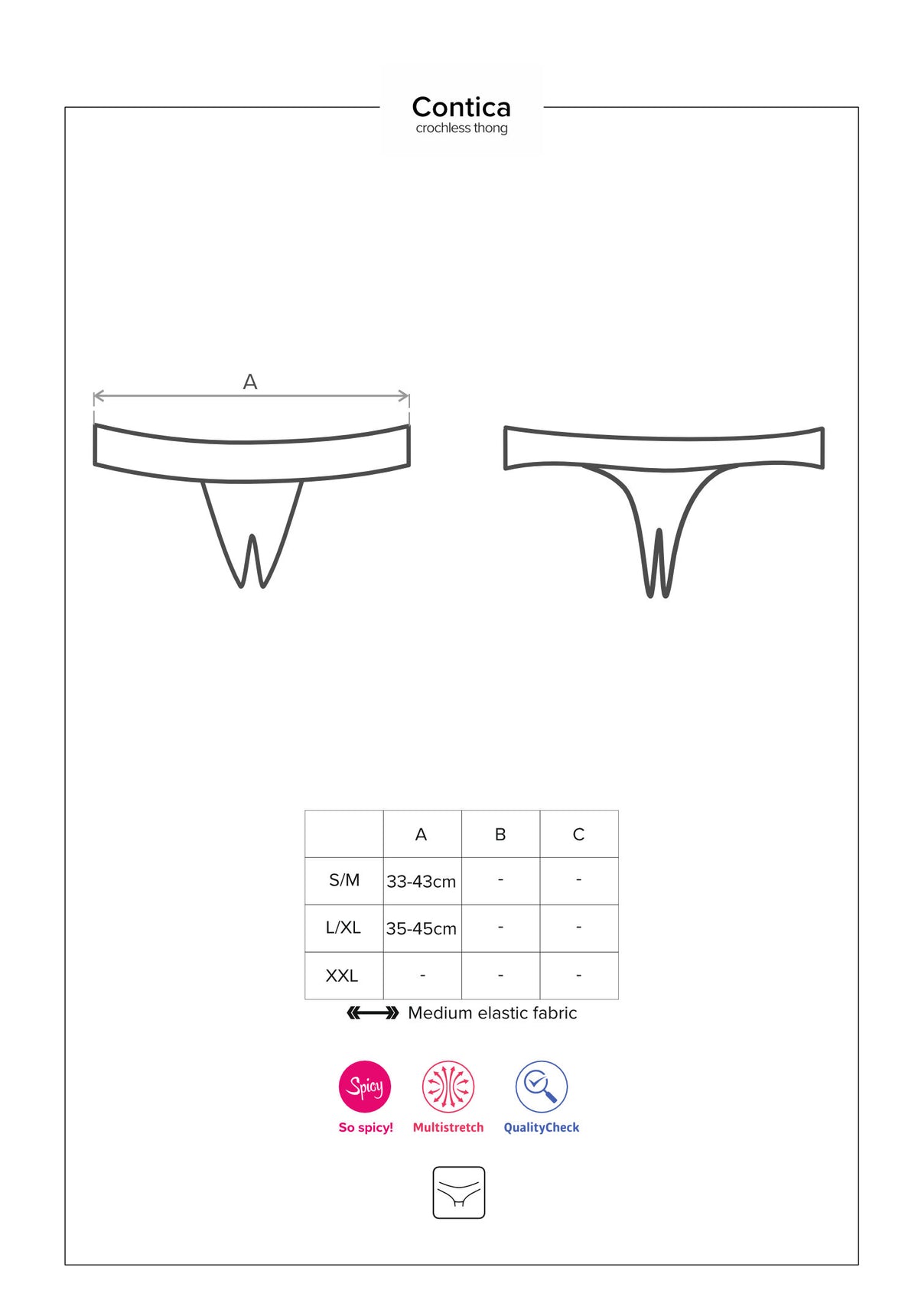 Sexy perizoma Obsessive Contica Crotchless thong cavallo aperto