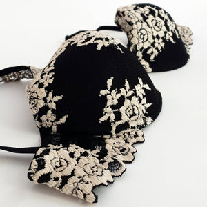 Coordinato Jadea 4435 push up + brasiliana nero beige