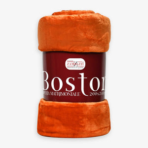 Plaid caldissimo in pile coral Zambaiti Boston 
