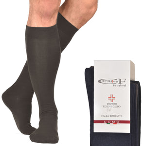 Calze uomo lunghe caldo cotone polsino relax 6 paia