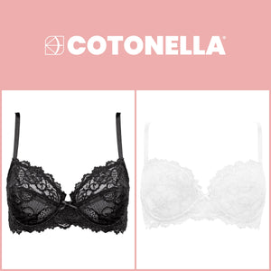 Reggiseno con ferretto sfoderato Cotonella Sabrina cd027 in pizzo