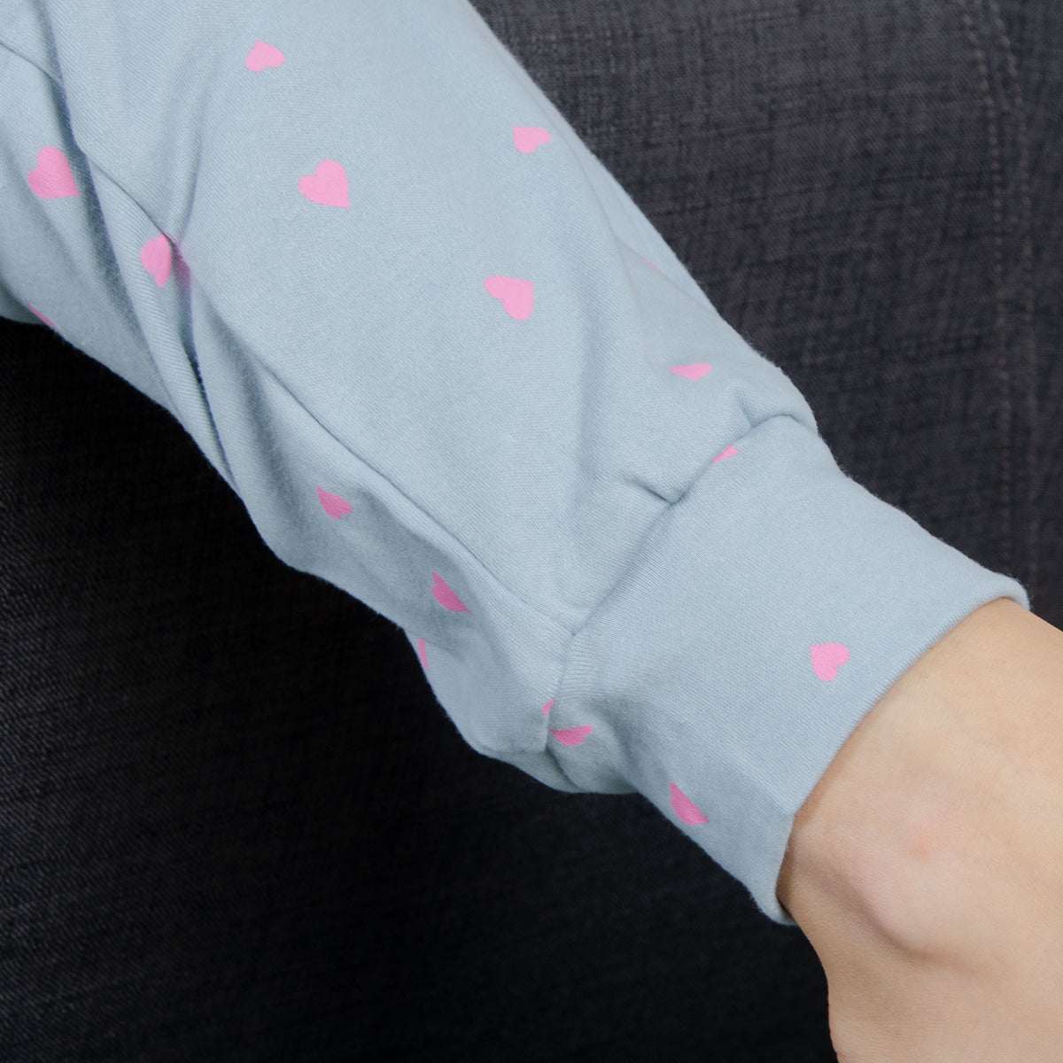 Pigiama donna Cotonella gatto cuori caldo cotone DDC45 panna
