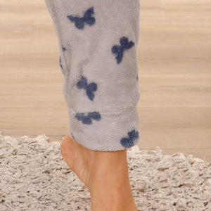 Pigiama donna in coral farfalla Cotonella DDC53 grigio jeans