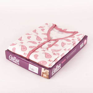 Camicia da notte manica lunga scollo a V Cotonella DDC61 jersey malva