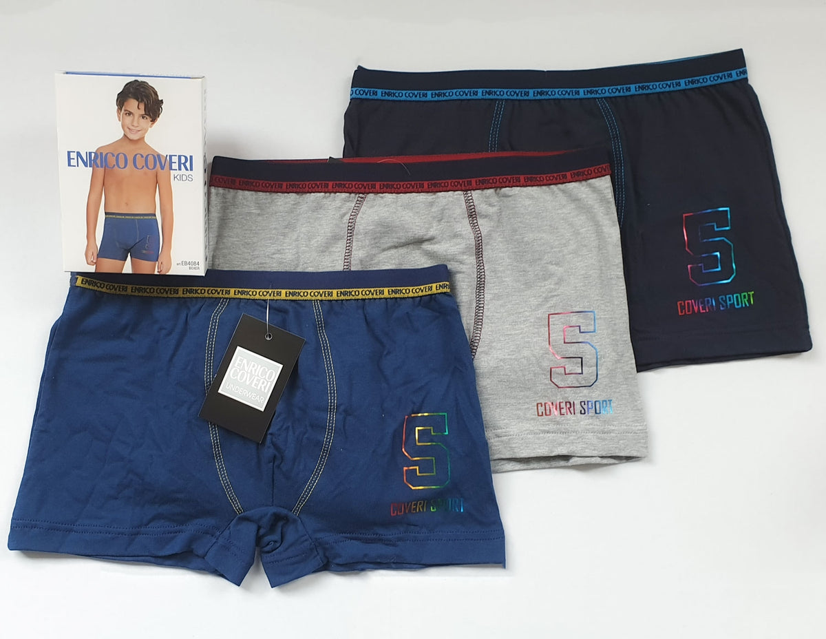 Boxer bambino Enrico Coveri EB4084 cotone 3 pezzi