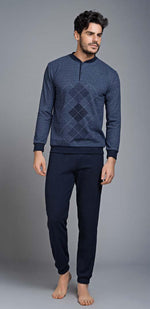 Pigiama uomo Enrico Coveri ep5051 invernale punto milano jeans