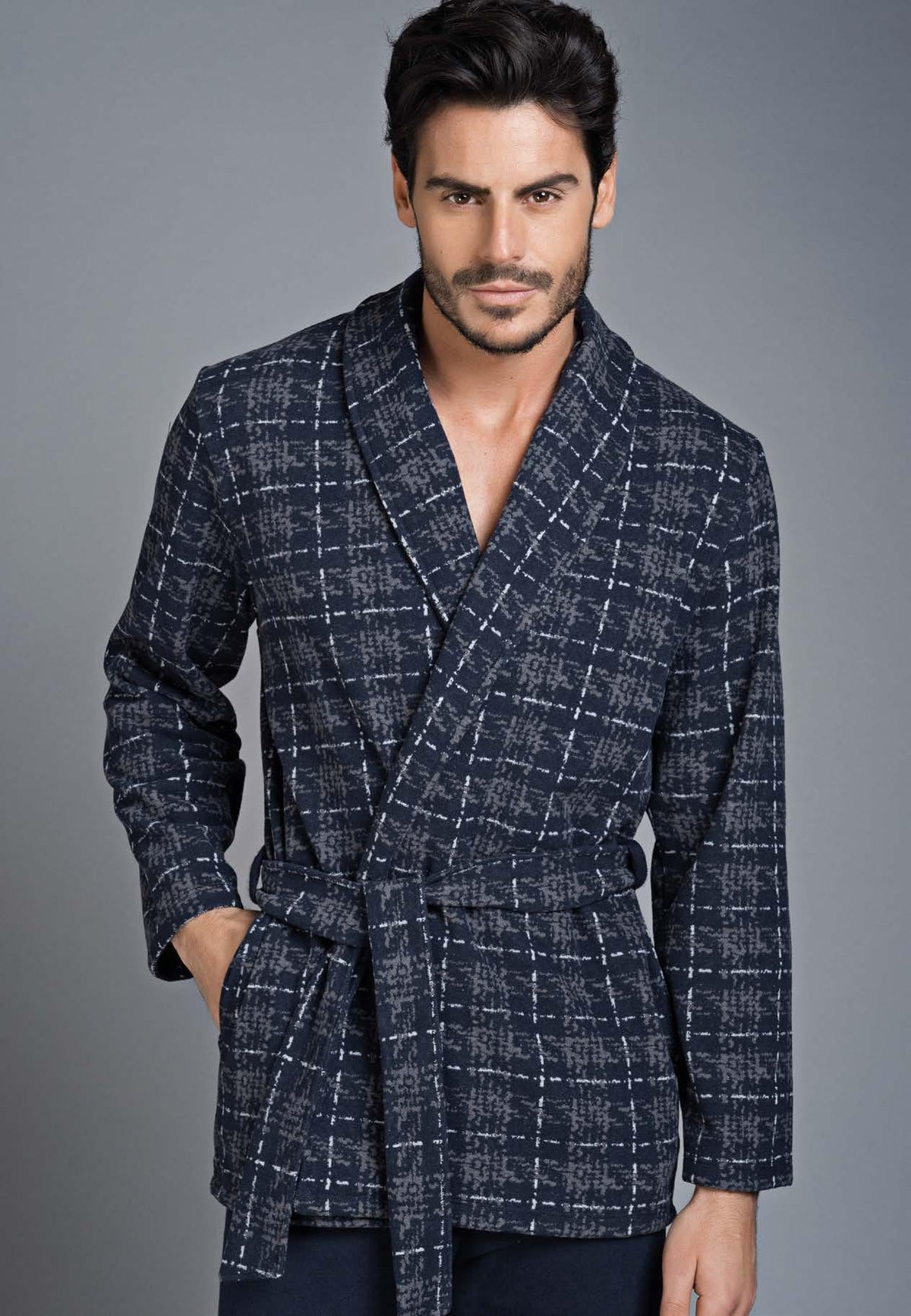 Vestaglia uomo Enrico Coveri ep5063 invernale punto milano quadri