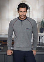 Pigiama uomo calibrato Enrico Coveri ep6082 caldo cotone grigio
