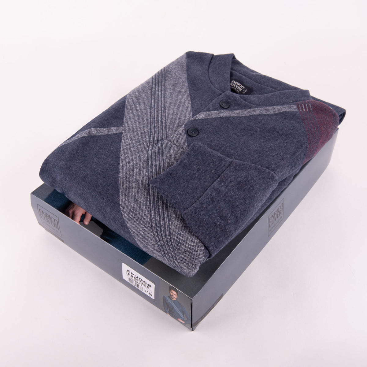 Pigiama uomo invernale Enrico Coveri EP2066 jeans punto milano