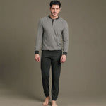 Pigiama uomo invernale punto milano Enrico Coveri EP2068 grigio