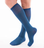 Calze moda uomo lunghe Enrico Coveri summer in cotone elasticizzato azzurro