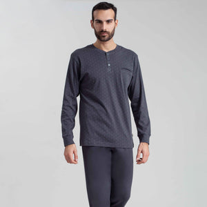 Pigiama uomo calibrato taglie conformate Irge caldo cotone CU107