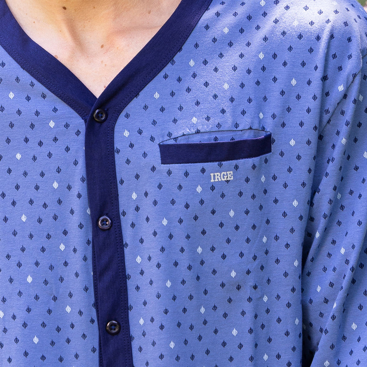 Pigiama uomo maglia aperta cotone leggero Irge CUL142