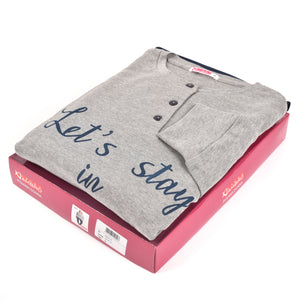 Pigiama donna Ambro caldo cotone D6000.22 grigio