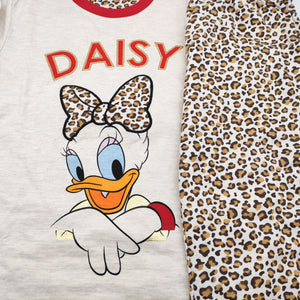 Pigiama donna Disney 54360 caldo cotone beige leopardato