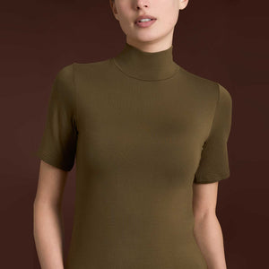 Maglia donna MC collo alto in ecoviscosa calda e morbida Ragno D794AY