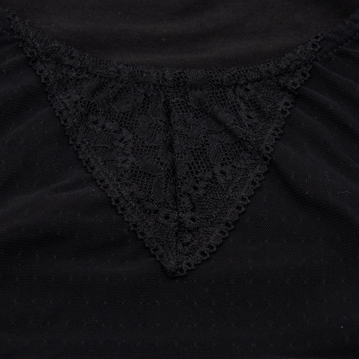 Canotta donna Rossoporpora DB852 spalla larga tulle e pizzo