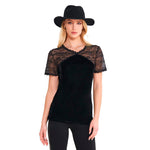 Maglia donna Rossoporpora DB854 velluto e pizzo