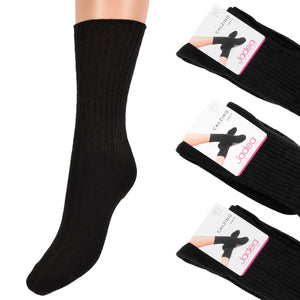 Calze donna Jadea soft a coste morbide e calde JB900 3 paia nere