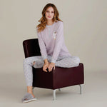 Pigiama donna caldo cotone Lilla Cotonella DDD71