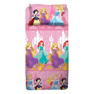 Completo letto set lenzuola cotone Principesse Disney 