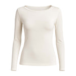 Maglia donna scollo a barca modal e cashmere Ragno DM03AB