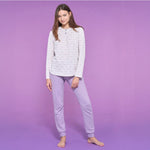 Pigiama Donna scollo a serafino in cotton eco pile RAGNO DO48N1