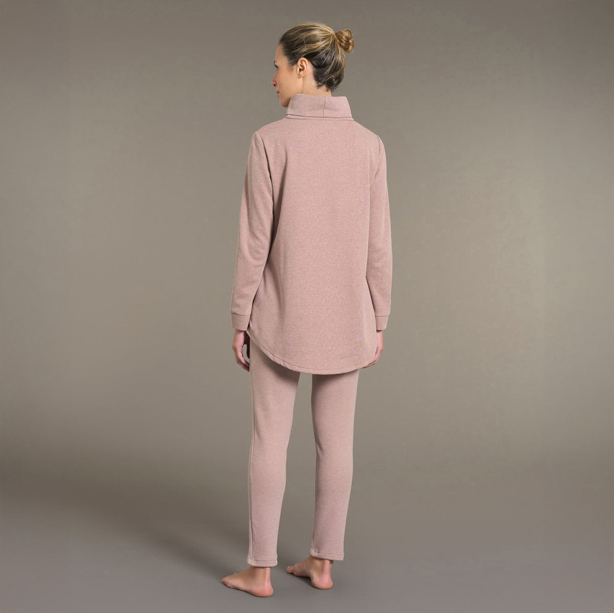 Pigiama donna in caldo cotone collo alto con risvolto Ragno DO80N5 