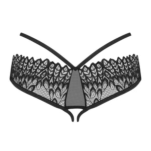 Slip sexy cavallo aperto con pizzo e laccetti Obsessive Donarella