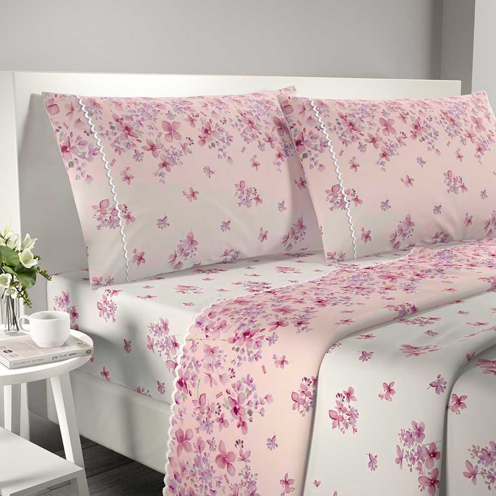 Completo letto Irge Praga smerlato fantasia Doroty rosa