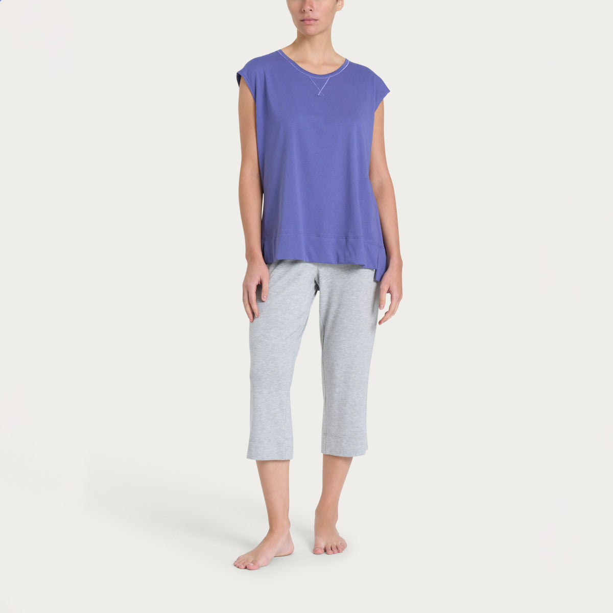 Pigiama Donna 100% Cotone con pinocchietto Ragno DQ42NU