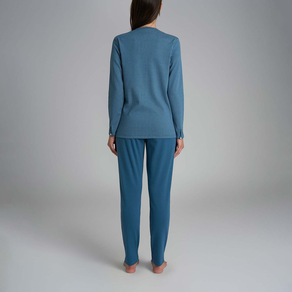 Pigiama donna fantasia geometrica caldo cotone Ragno DR67N1