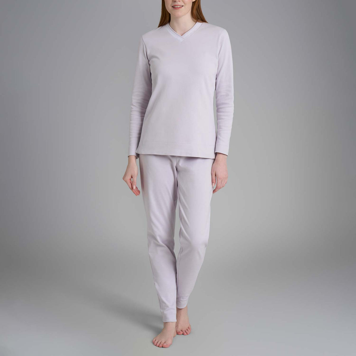 Pigiama donna caldo cotone scollo v Ragno DR70N2