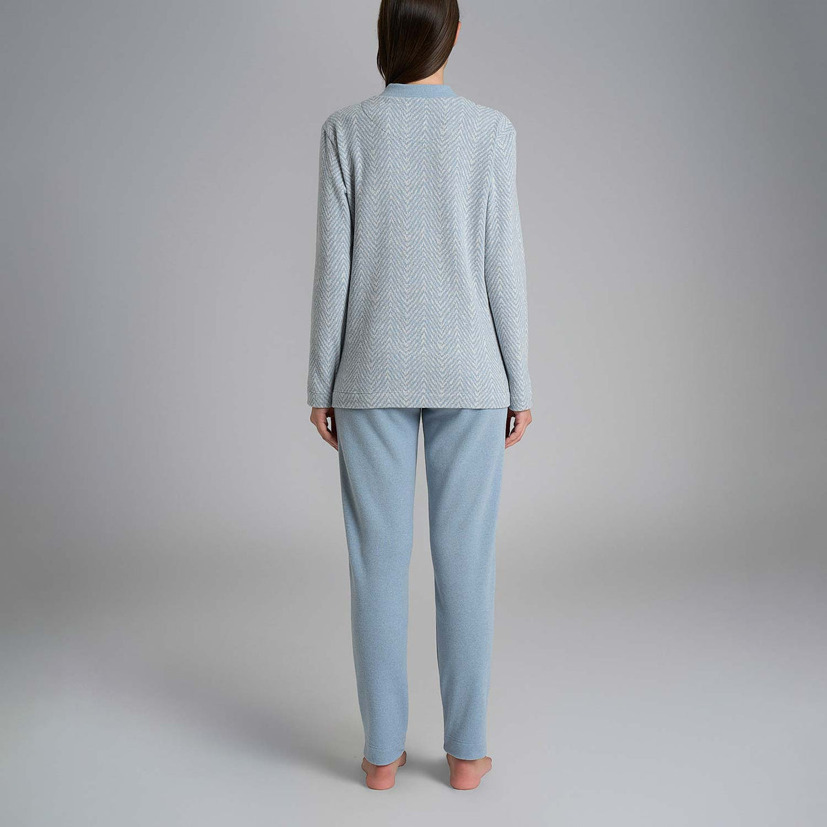Pigiama donna spigato in cotton eco pile Ragno DR90N2