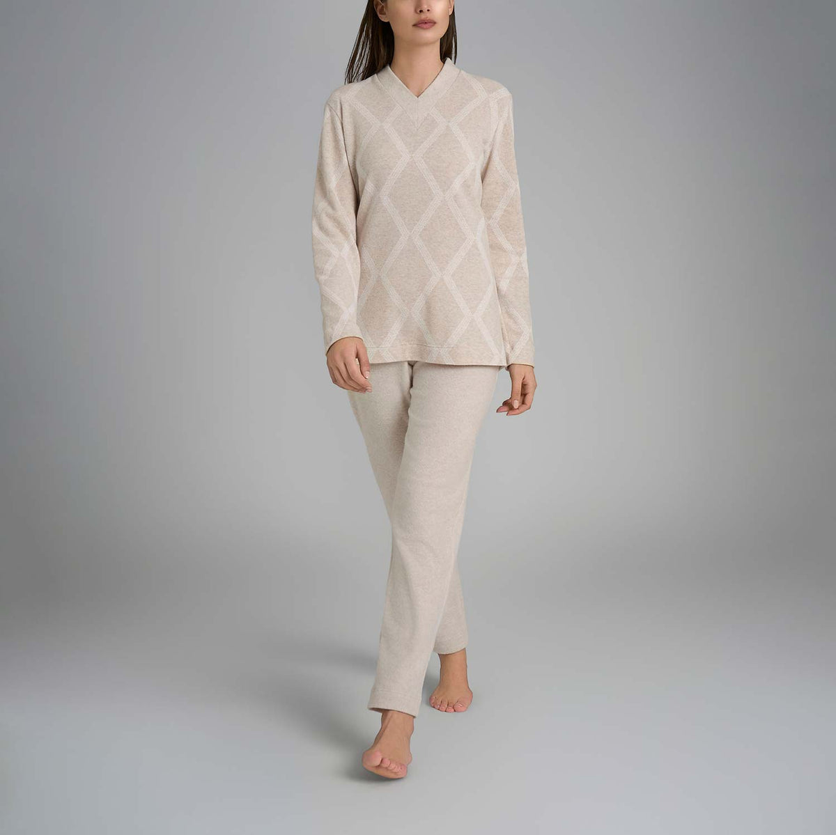 Pigiama donna in caldo cotton eco pile Ragno DR90N2