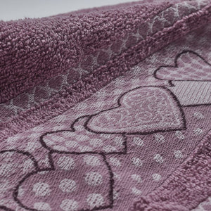 Vingi set asciugamani viso + ospite cotone Dream rosa antico