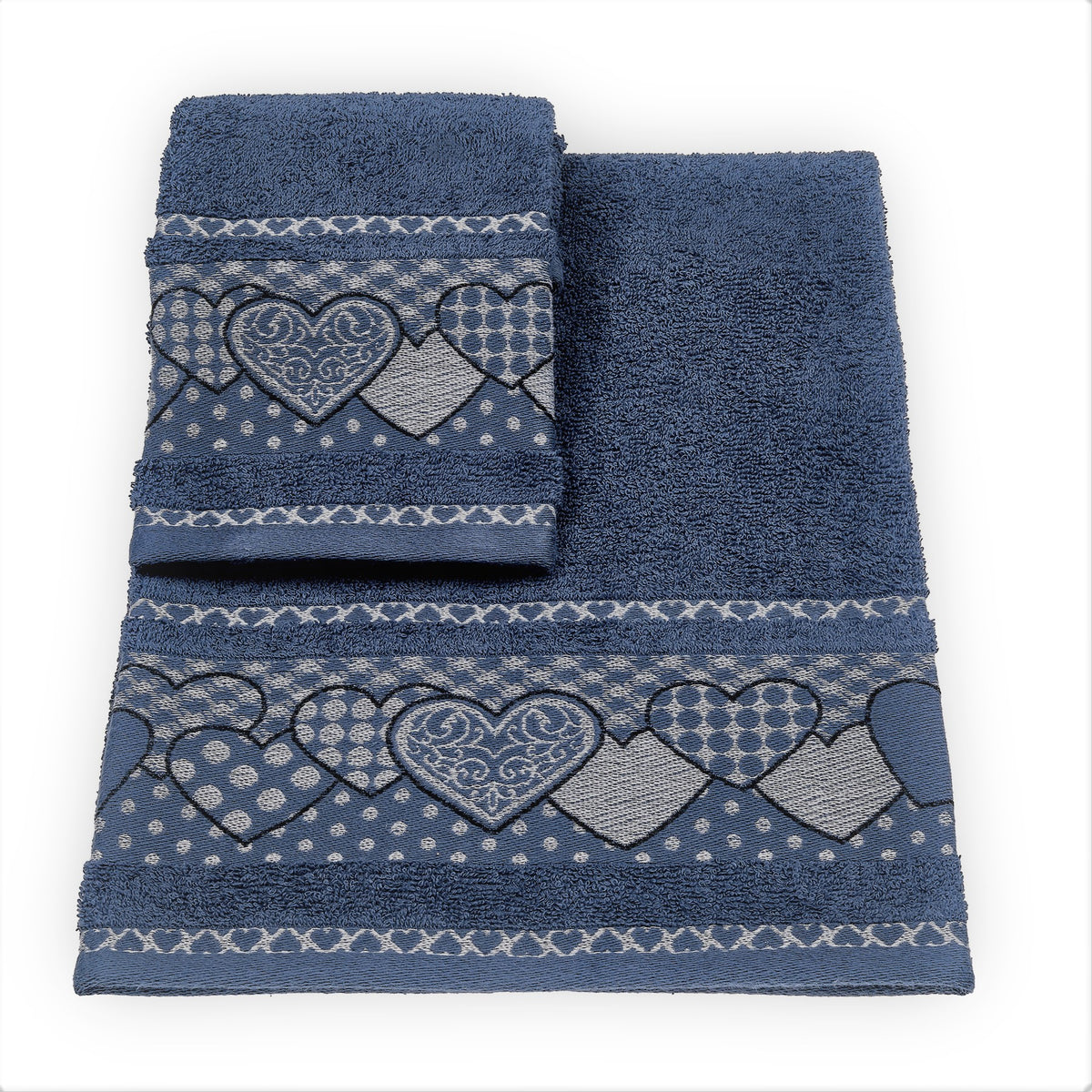 Vingi set asciugamani viso + ospite cotone Dream blu