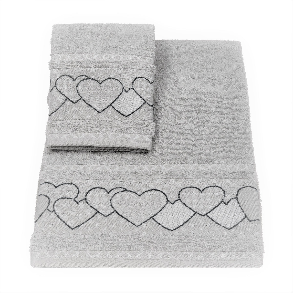 Vingi set asciugamani viso + ospite cotone Dream perla