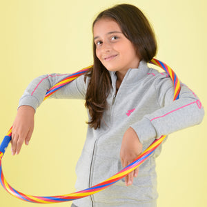 Tuta bambina ragazza Lotto LA2001 zip cotone felpato tuta grigio