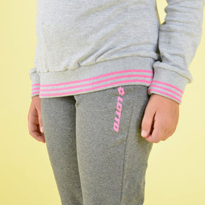Pigiama bambina ragazza Lotto LP2062 caldo cotone grigio
