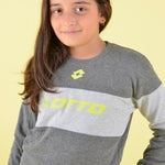 Pigiama bambina ragazza Lotto LP2061 caldo cotone grigio medio melange