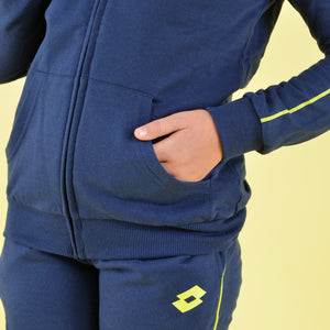 Tuta bambina ragazza Lotto LA2001 aperta cotone felpato denim