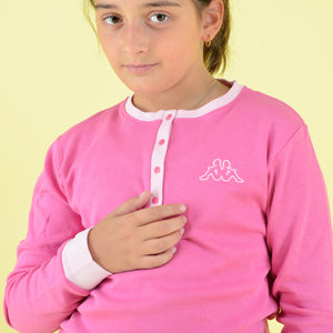Pigiama bambina ragazza Kappa caldo cotone fuxia 21366 