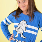 Pigiama bimba Disney 54386 caldo cotone azzurro Brontolo 