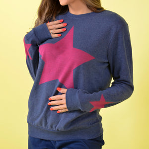 Pigiama donna invernale stella blu Jadea 5165