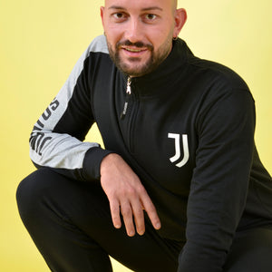Pigiama sportivo felpato Juventus collo alto b2ju14132 nero