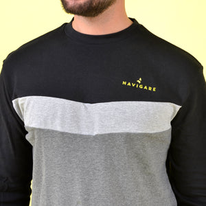 Pigiama uomo caldo cotone interlock Navigare sportivo nero B2141358