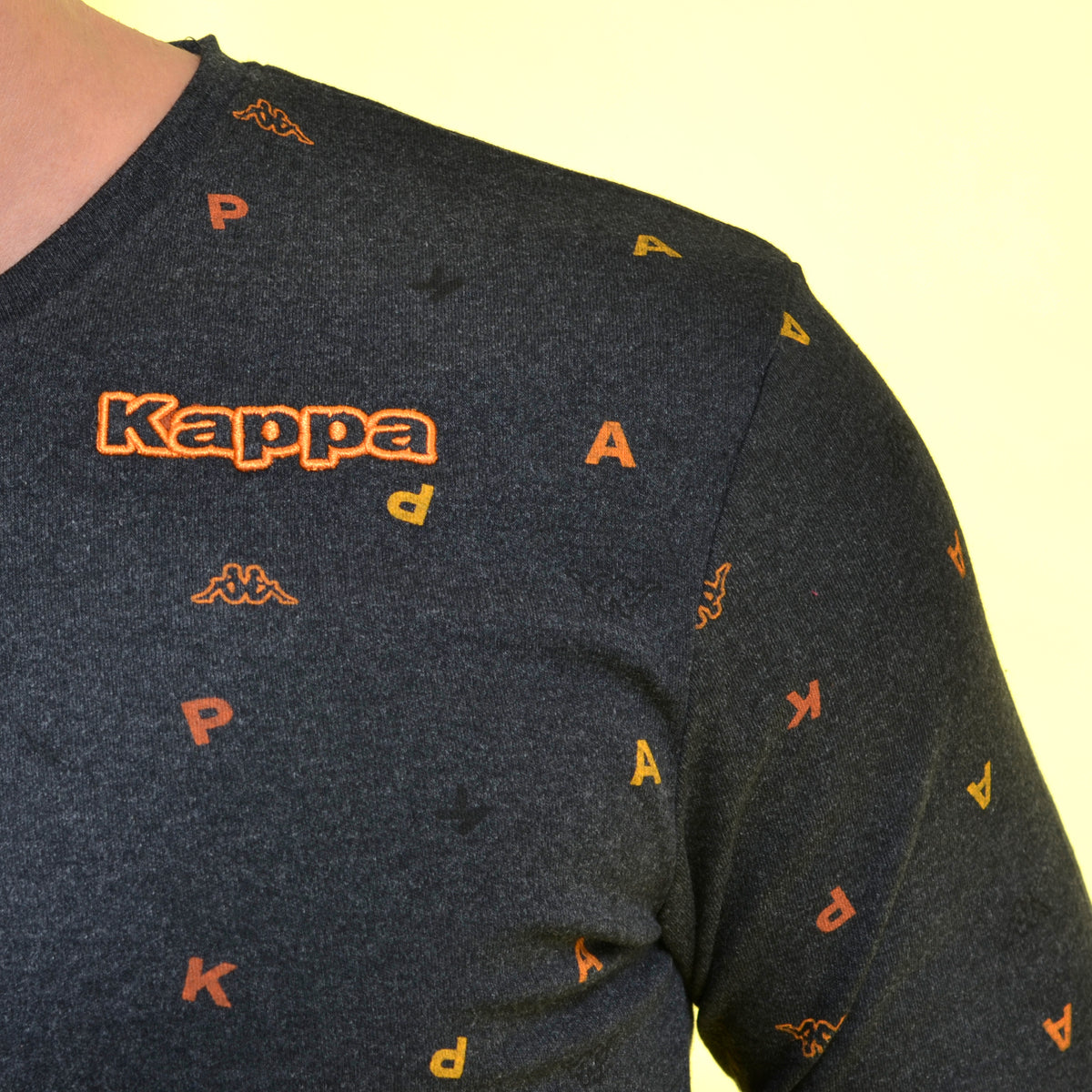 Pigiama uomo invernale Kappa KMW22119 caldo cotone antracite arancione