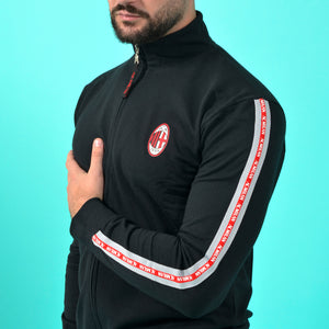 Pigiama uomo stile tuta Milan cotone felpato B2MI14133 nero