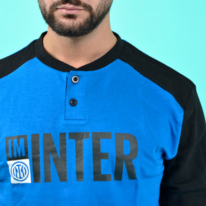 Pigiama uomo Inter B2IN14130 caldo cotone interlock nero